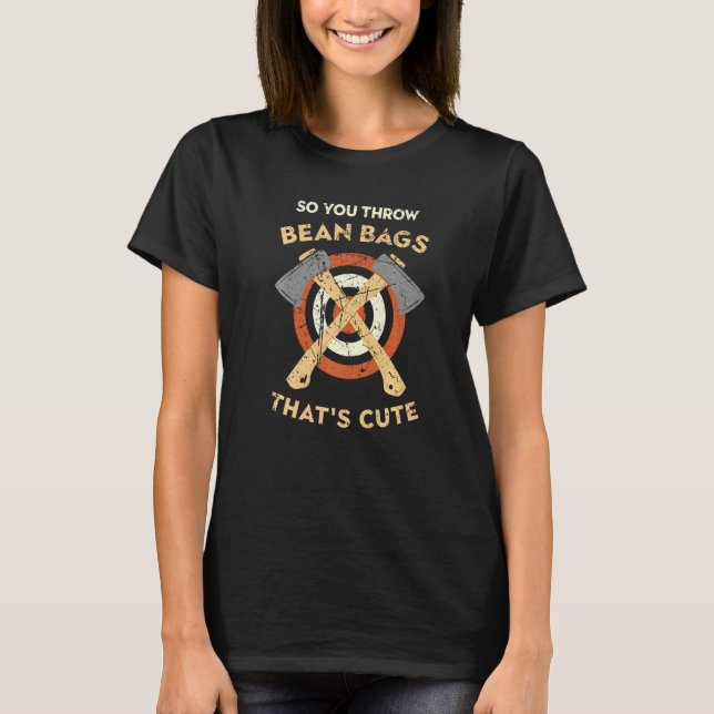 Axe Throwing Hatchet And Axe Lumberjack Hobby T-Shirt (Front)
