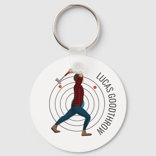 Axe Throwing Keychain (Front)