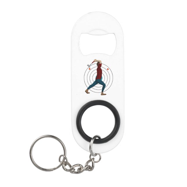 Axe Throwing Keychain Bottle Opener (Front)