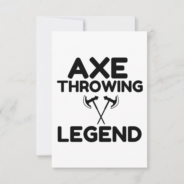 AXE THROWING LEGEND THANK YOU CARD (Front)