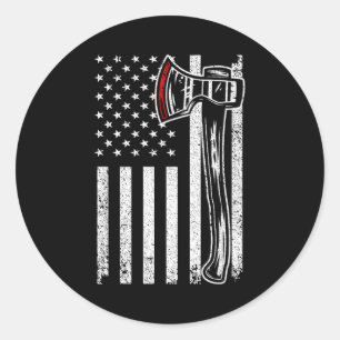 Axe Throwing Novelty For Men Women Ax Thrower Axe Classic Round Sticker
