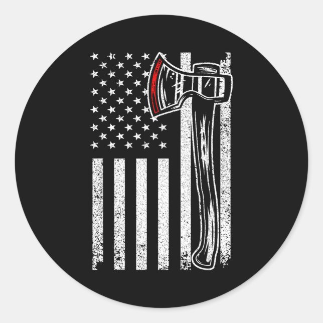 Axe Throwing Novelty For Men Women Ax Thrower Axe  Classic Round Sticker (Front)