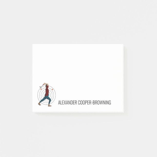 Axe Throwing Post-it Notes (Front)