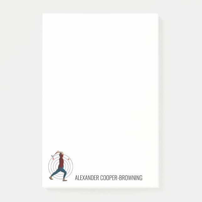 Axe Throwing Post-it Notes (Front)
