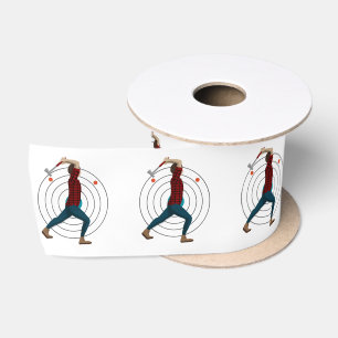 Axe Throwing Satin Ribbon