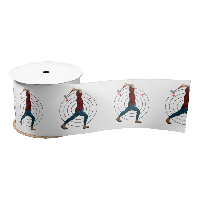 Axe Throwing Satin Ribbon (Spool)