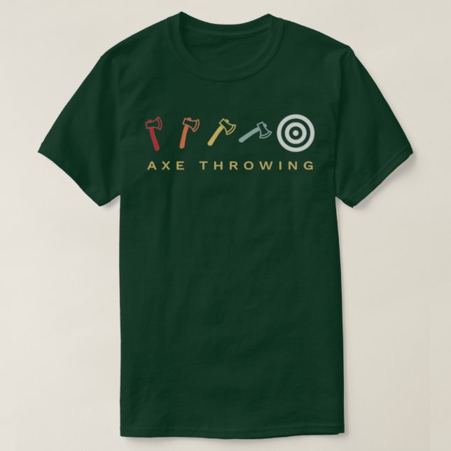 Axe Throwing Target Retro Vintage T-Shirt (Design Front)