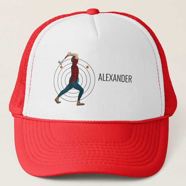 Axe Throwing Trucker Hat (Front)