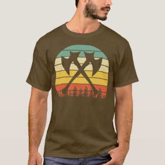 Axe Throwing Vintage Retro Hatchet Hobby Gifts Ide T-Shirt
