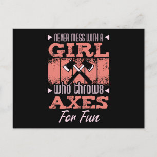 Axe Throwing Women Postcard