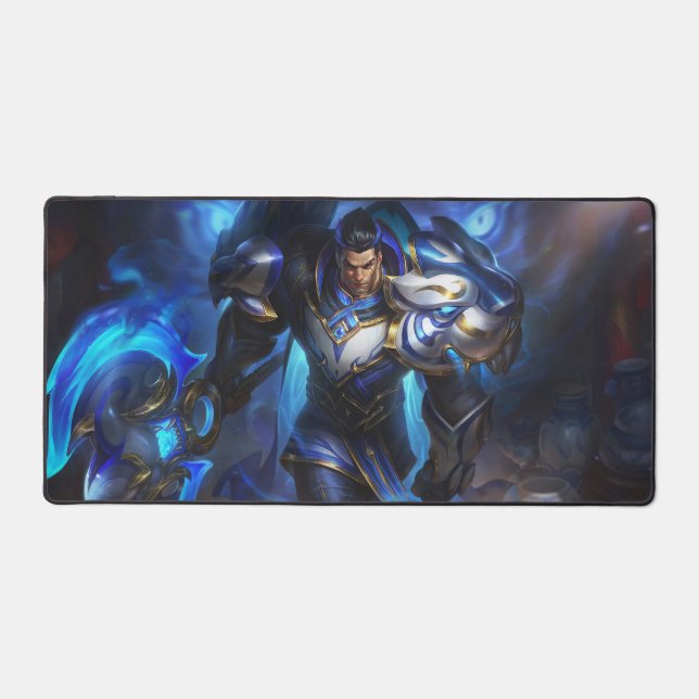 Axe Wielder Gaming Desk Mat | Weapon Master Design (Front)