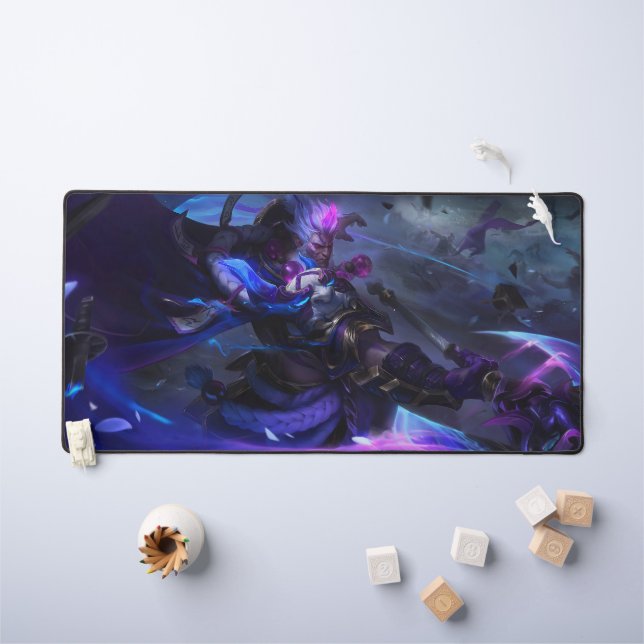 Axe Wielder Gaming Desk Mat | Weapon Master Design (Kids Table)