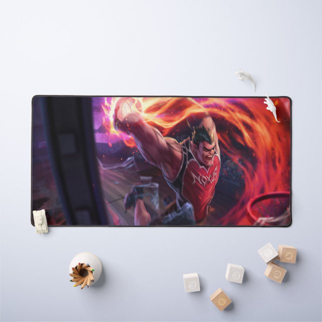 Axe Wielder Gaming Desk Mat | Weapon Master Design (Kids Table)