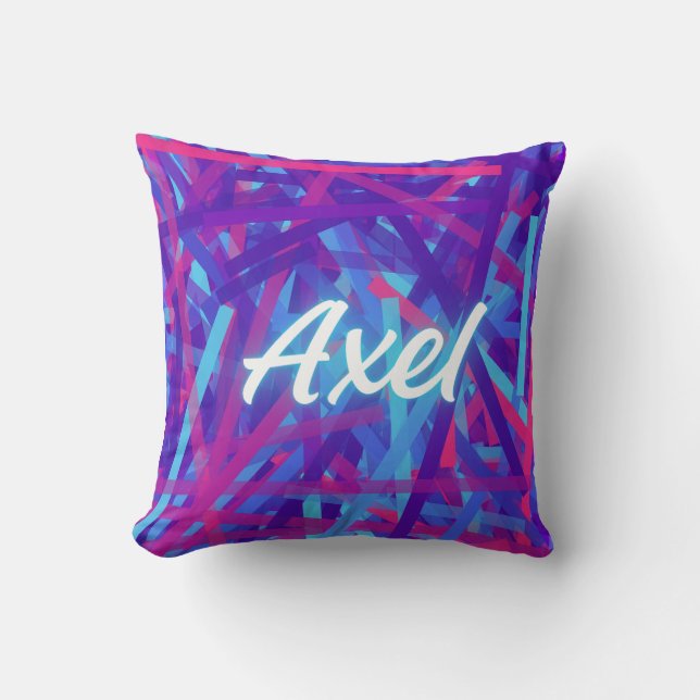 Axel – Bold Modern Name Design Throw Pillow (Front)