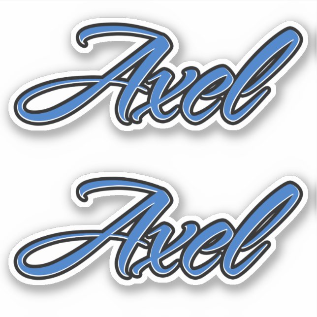 Axel name blue sticker Sticker Sticker Sticker (Front)