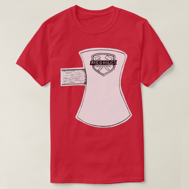 AxeOHolics Anonymous Shield Stamp Axe Head T-Shirt (Design Front)