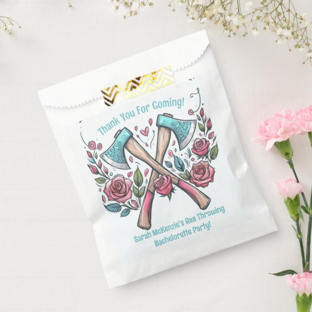 Axes & Roses - Axe Throwing Bachelorette Party Favour Bag (Sealed)