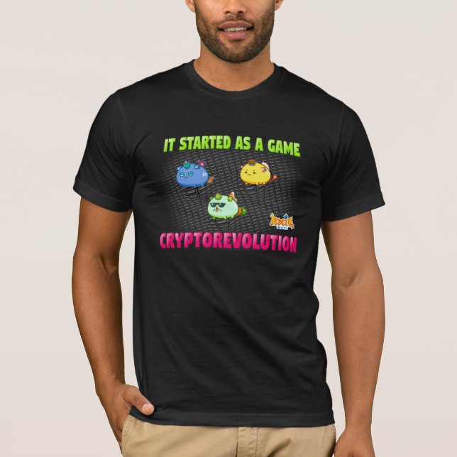 AxieInfinity leads cryptorevolution blackT-Shirt T-Shirt (Front)
