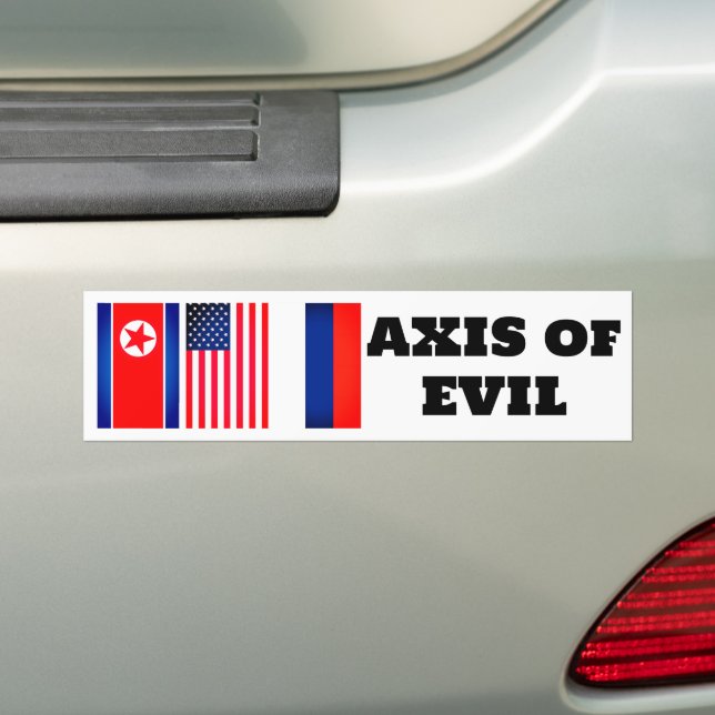Axis of Evil USA Bumper Sticker (On Car)