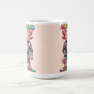 Axolord - Small but Ferocious Pixel Axolotl Knight Coffee Mug