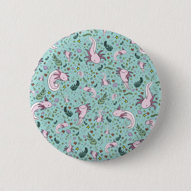 Axolotl 2 Inch Round Button (Front)