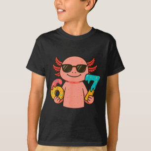 Axolotl 67 Meme Six Seven Funny Ice Cream Drip  T-Shirt