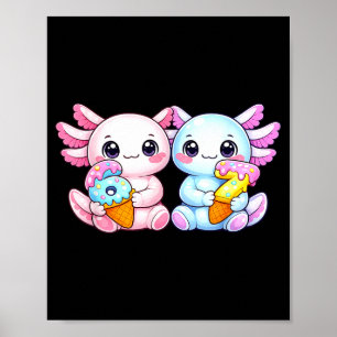 Axolotl 6 7 meme six seven girls kids boys tees  poster