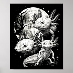 Axolotl 90s style vintage aesthetic y2k axolotl poster
