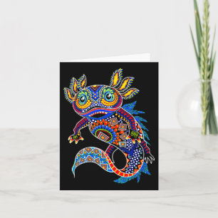 Axolotl Art Aztec Mexican Salamander Mexico Cinco Card
