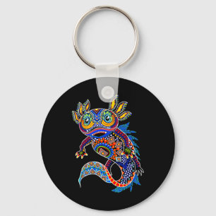 Axolotl Art Aztec Mexican Salamander Mexico Cinco  Keychain