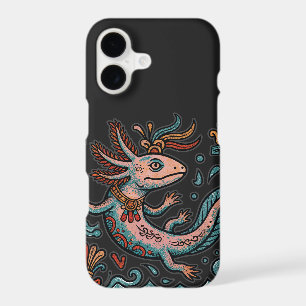 Axolotl aztèque Xolotl pierre érodée art tribal bo