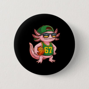 Axolotl Basketball 67 Gen Alpha Slang Srts Men Boy 2 Inch Round Button