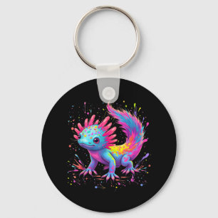 Axolotl Beautiful Colourful Art Cute Kawaii Axolot Keychain