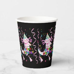 Axolotl birthday paper cups