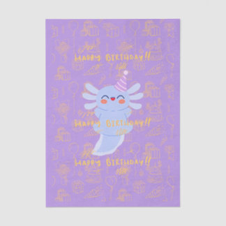 Axolotl birthday tissue paper