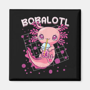 Axolotl Boba Tea Bubble Tea Kawaii Anime Japanese Magnet
