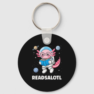 Axolotl books readsalotl reading bookworm boys keychain