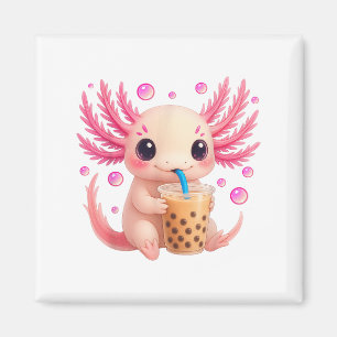 Axolotl Bubble Boba Tea Anime Cute Kawaii Teen Gir Magnet