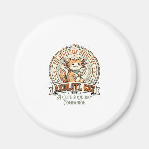 Axolotl Cat Axolotl Cute Weird Pet Cat Vintage Vec Magnet