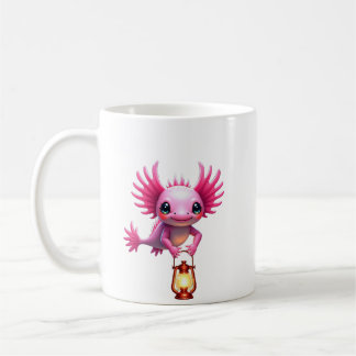 Axolotl Cave Exploration Lantern Bioluminescent Cu Coffee Mug