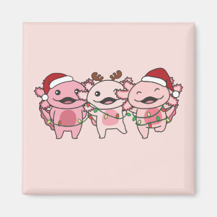 Axolotl Christmas Christmas Animals Sweet Axolotls Magnet