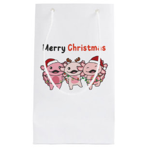 Axolotl Christmas Cute Axolotls Merry Christmas Small Gift Bag
