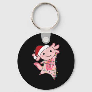 Axolotl Christmas Fairy Light Christmas Axolotl  Keychain