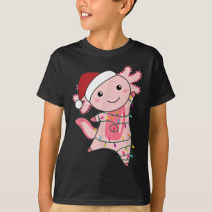 Axolotl Christmas Fairy Light Christmas Axolotl  T-Shirt