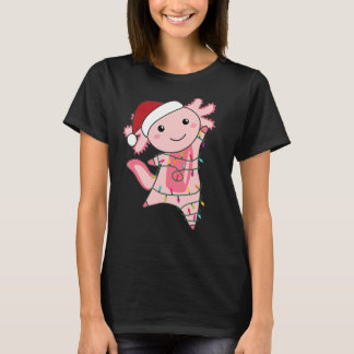 Axolotl Christmas Fairy Light Christmas Axolotl T-Shirt