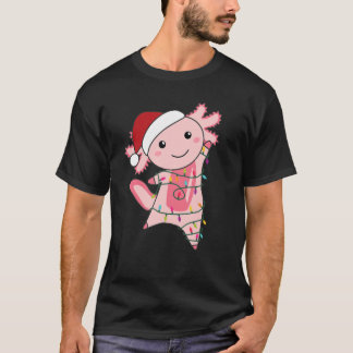 Axolotl Christmas Fairy Light Christmas Axolotl T-Shirt