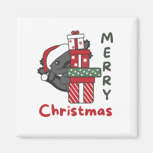 Axolotl Christmas Gift Winter Animals Axolotl Magnet