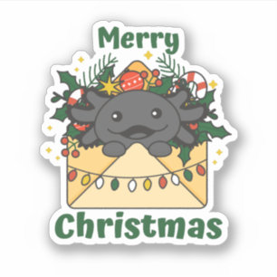 Axolotl Christmas Letter Winter Animals Axolotls