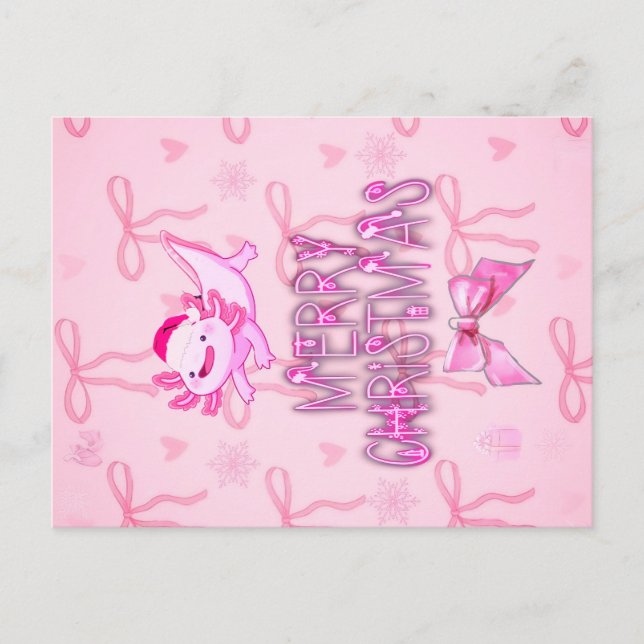 Axolotl christmas  postcard (Front)