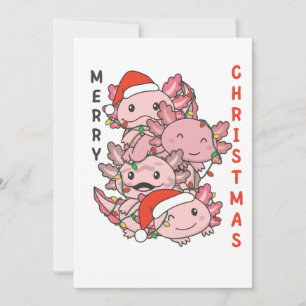Axolotl Christmas Tree Christmas Animals Axolotls Holiday Card